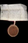 Indenture attractive indenture issued by the Burgermeister of Hilderheim in Germany dated 1809