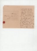 Theatre – autograph – Anne Francoise Hippolyte Mars French Actress autograph letter signed in French