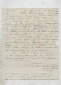 Ephemera – Cricket the concluding portion of a fine letter dated 1840 discussing cricket. Written by