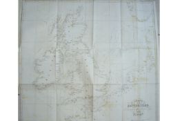 Antique Map – World and British Isles J & C Walker map of the World and a Chart of the British Isles