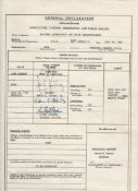 Ephemera – Customs and Excise – Space Exploration an original official Photostat of the customs