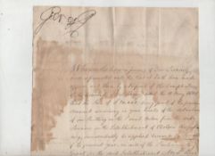 Autograph – Royalty – George III document signed (mad signature) date June 28th 1808 (during his