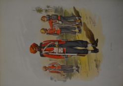 India & Punjab – 15th Sikhs Litho – large coloured lithograph of the 15th Sikhs by H. Bennet