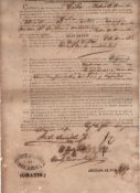 Slavery – Chinese Slavery in Cuba rare document dated 1868 for a Chinese slave 1p folio partially