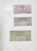 WWII – The Holocaust – Concentration Camp Money group of three banknotes issued in Westerbork