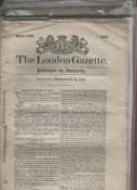 Ephemera – London Gazette – Second Anglo-Burmese War 1852 four issues of the London Gazette for 1852