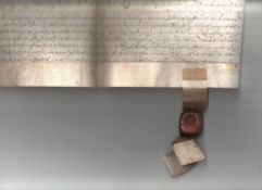 Charles I – A London Fishmonger indenture on vellum dated 1636 being a lease of part of Heanage