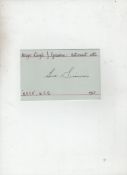 Autograph – Astronauts – Virgil Grissom signature ‘Gus Grissom’ on a postcard dated 1965.Grissom was
