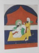 India early Painting of a Sikh Guru c1840. A watercolour of a Sikh Guru painted during the reign