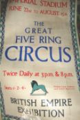 Circus rare poster – Wembley Empire Exhibition 1924 a fine poster from the Exhibition advertising