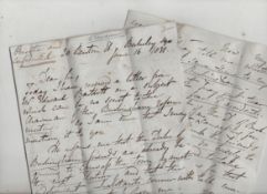 Buckinghamshire –Election 1831 fine letter written by Sir Harry Verney discussing the 1831 General