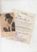 Autographs – entertainment – group of letters signed by various entertainment personalities