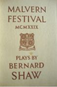 Theatre – George Bernard Shaw – Malvern Festival bound collation of the Malvern Festival