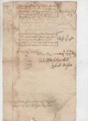 Shropshire – The Sheriff of Shropshire 1651 accounts document addressed to Thomas Fauconberge