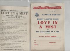 WWII – ENSA group of approx 12 ENSA playbills featuring amongst others Kenneth Horne and Martin