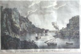 Ephemera – original prints – Bristol View of St Vincent’s Rock with the Hot Wells near Bristol