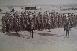 India a fine early photograph of a Sikh regiment stationed probably in Africa  part of the British