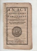 English Civil War – Oliver Cromwell as Lord Protector An Act for the Adjournment of the Present