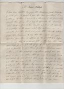 Northumberland – Chillingham group of five letters and one ms document dated 1833 relating to the