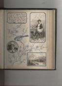 Ephemera – Victorian autograph album compiled by Clara Wurtzburg of Leeds in 1887 with a variety