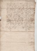 Cheshire –Sir Julius Caesar letter from Francis Ocle(y) to a secretary to Sir Julius Caesar named