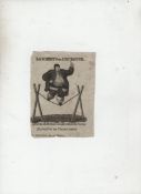 Ephemera – handbill early 19th c handbill with graphic of ‘Lambert from Leicester – upwards of 50