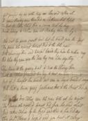 Hunting – Isle of Wight manuscript poem probably in the hand of Sir Thomas Worsley (d. 1768) written