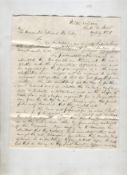 Railways fine ms letter dated1851 written from Belton Colliery Co Durham discussing in detail the