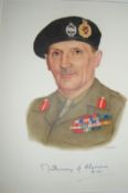 Autographs – Field Marshal Montgomery fine portrait showing him hs in Field Marshal’s uniform boldly