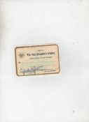 Autograph – Lyndon Johnson US President printed admission ticket to the Vice President’s Gallery