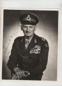 Military – autograph – Montgomery of Alamein fine 10x8 portrait photograph of Montgomery showing him