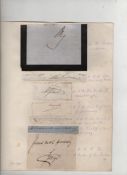 Autograph – Royalty – Queen Victoria good group of Royal signatures taken from letters etc pasted to