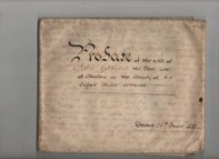 Suffolk – a Suffolk Miller document on parchment dated June 26th 1838 being the probate of the