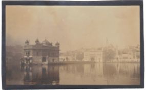 India – Golden Temple Amritsar photograph A fine vintage albumen photograph of the Sikh Temple in