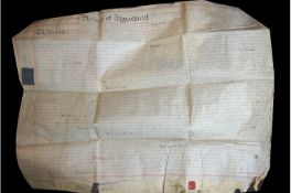 London – City of London important indenture on a single leaf of vellum dated 1759 being the articles