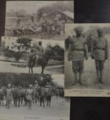 India WWI Postcard – Sikh Soldiers in French Camp 1914. Four postcard showing the Indian troops in