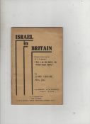 Judaica Israel in Britain by John Leech – a rebuttal of a pamphlet by W F P Burton entitled ‘Why I