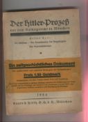 WWII – Hitler Der Hitler Prozess 2 volumes 1924 generally good condition with original promotional