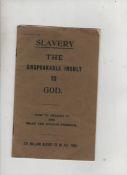 Slavery The unspeakable insult to God – How to abolish it and solve the colour problem – six million