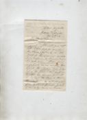 Maritime – a voyage to Calcutta 1854 fine and extensive ms letter written from HMS Sybille at