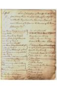 Suffolk 1791 – Commissioners for the Peace document on 6pp 4to paper being a list of the