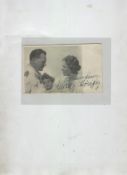 WWII – Herman Goering postcard sized bw photo showing Goering with his wife and child signed by