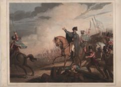 Wellington and Waterloo aquatint by Westall showing a scene from Waterloo dated 1819 fine
