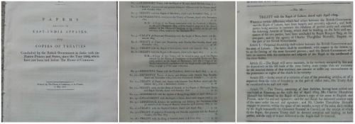 India – Treaty of Amritsar 1809 between the British and Ranjit Singh – A rare copy of the Amritsar