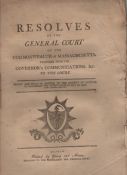 America – Massachusetts four printed copies of the Laws of the Commonwealth of Massachusetts