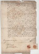 Charles I’s hunt master – hunting manuscript document signed by Thomas Pott ‘M[aste]r of his Ma[