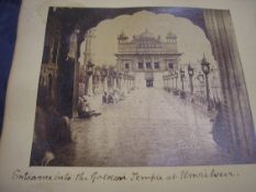 India Sikh Holy Shrine Golden Temple Amritsar photo 1864 photograph showing Sikh devotees outside