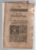 English Civil War – Charles II assumes control of the Army An Act for Ordering the forces in the