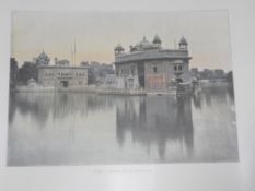 India Golden Temple at Amritsar Chromo-lithograph showing the Temple produced c1890. Approx 30cm x