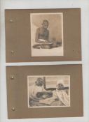 Gandhi a fine group of approx four photographs of Gandhi showing him in various activities^ each